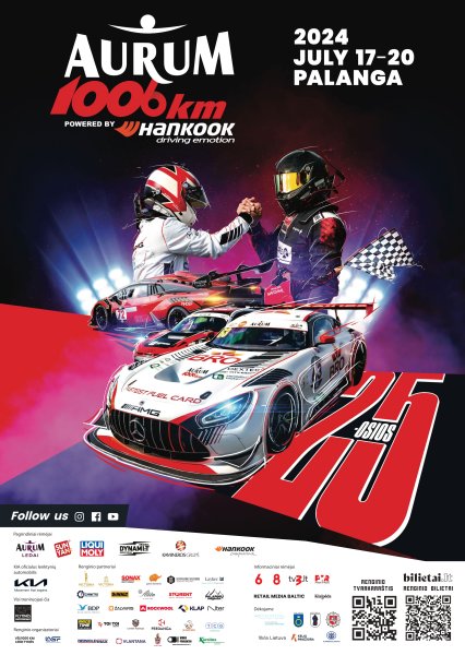 Liepos 17-20 d. Palangoje - Aurum 1006 km Powered By Hankook lenktynės
