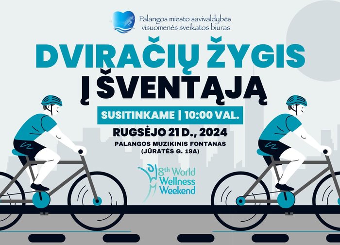 Organizuojamas dviračių žygis į Šventąją