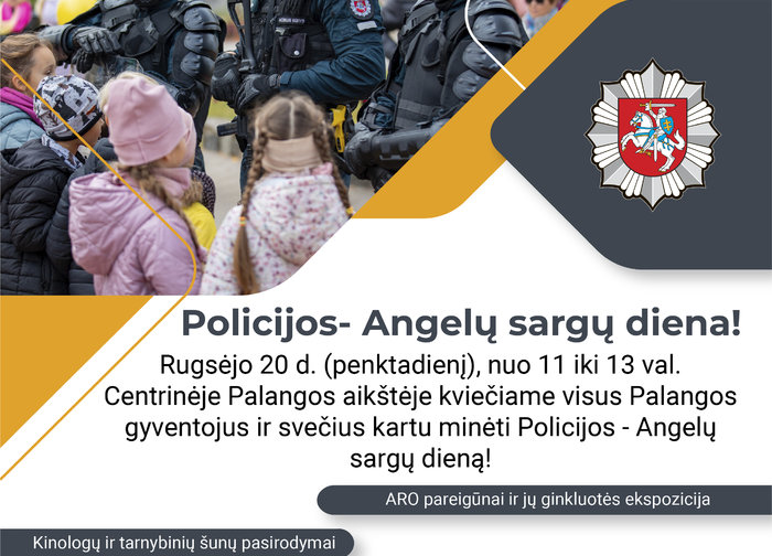 Policijos – Angelų sargų dienos renginiai Palangoje