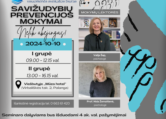 Savižudybių prevencijos mokymai - Nelik abejingas!