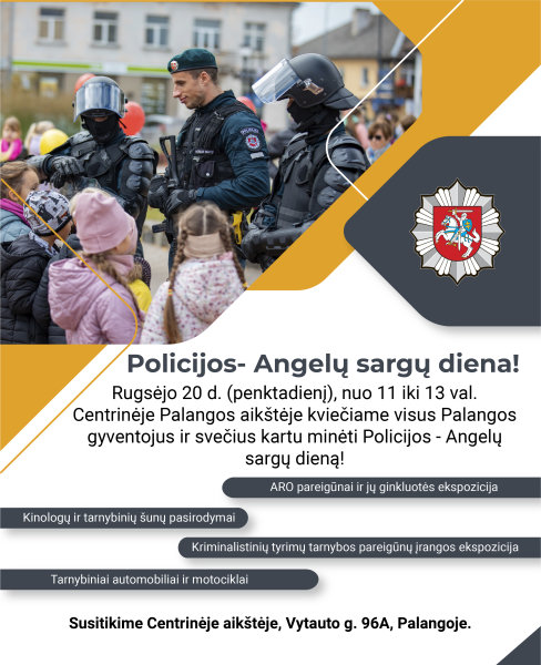 Policijos – Angelų sargų dienos renginiai Palangoje