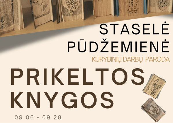 Bibliotekos abonementą puošia S. Pūdžemienės „Prikeltos knygos“