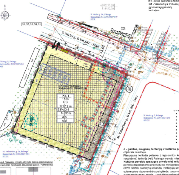 Pritarta Palangos miesto centrinės dalies detaliojo plano koregavimo žemės sklype S. Nėries g....