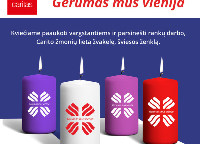 Prasideda adventas ir Caritas žvakelių „Gerumas mus vienija“ iniciatyva