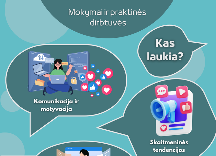 Sausio 24 d. - mokymai ir praktinės dirbtuvės "Kaip į(si)traukti jaunimą? Skaitmeniniai...