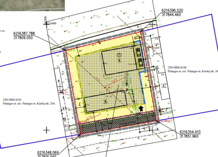 Parengtas žemės sklypo, kurio kadastrinis Nr. 2501/0003:60 (prie Kuršių t.), Palangoje, detaliojo...