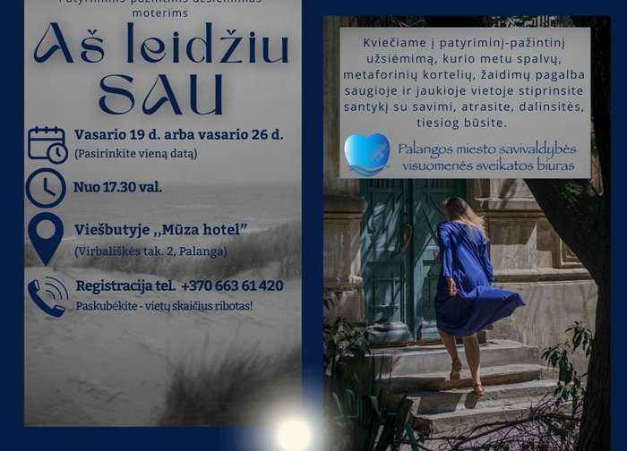 Kviečiame moteris į patyriminį-pažintinį užsiėmimą su psichologe