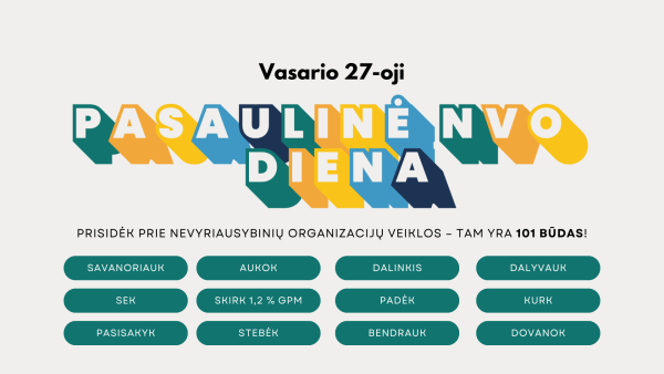 Vasario 27-oji - nevyriausybinių organizacijų diena 