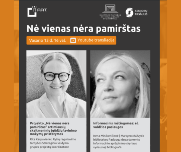 Kviečiame registruotis į nuotolinę paskaitą "Informacinis raštingumas: el. valdžios...