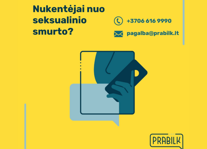 Balandis - seksualinio smurto prevencijos mėnuo