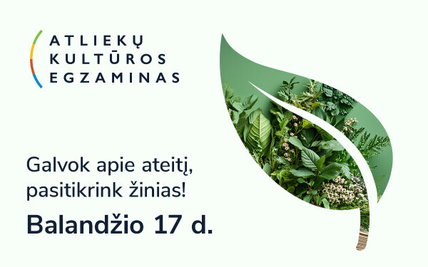 Balandžio 17 d. – Atliekų kultūros egzaminas! Užsiregistruokite ir dalyvaukite