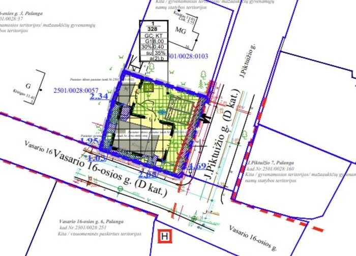 Parengtas Palangos miesto centrinės dalies detaliojo plano koregavimas žemės sklype Vasario...