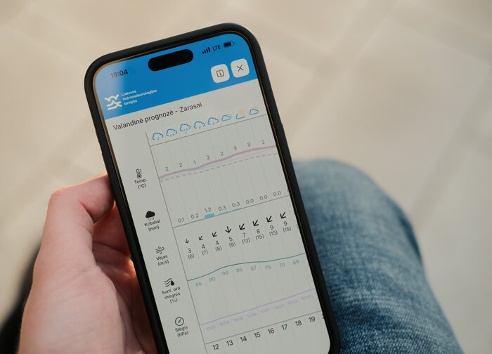 "Meteo.lt“ pristato naują mobiliąją programėlę išmaniesiems telefonams