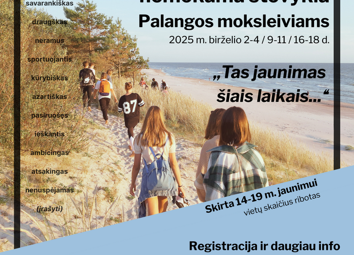 Nemokama stovykla Palangos jaunimui