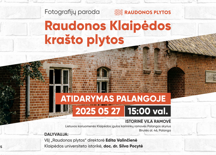 Rytoj Palangoje bus pristatoma fotografijų paroda „Raudonos Klaipėdos krašto plytos“