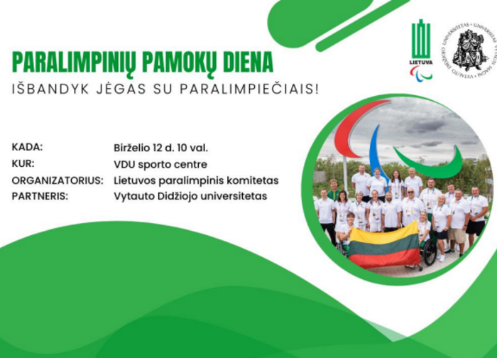 Išbandykite jėgas su paralimpiečiais