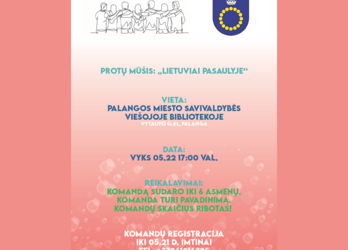 Kviečiame dalyvauti protų mūšyje „Lietuviai pasaulyje“