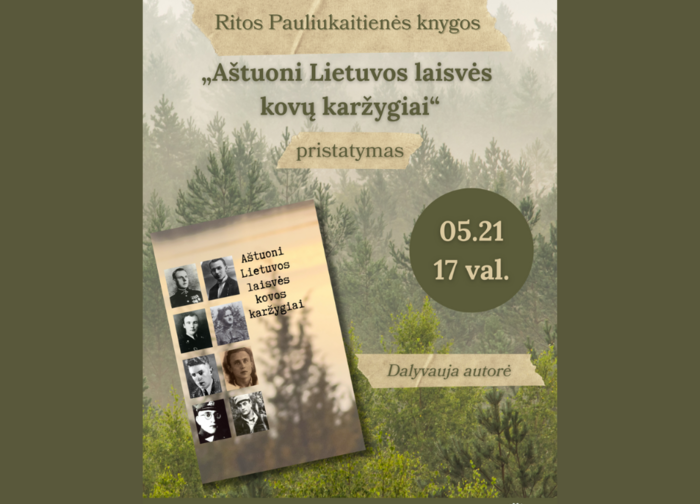 Ritos Pauliukaitienės knygos „Aštuoni Lietuvos laisvės kovų karžygiai“ pristatymas