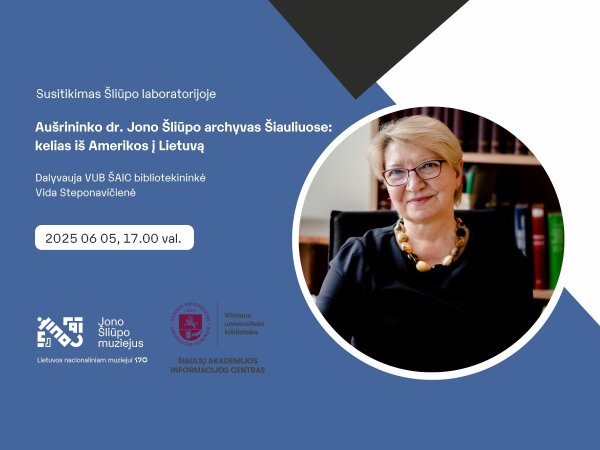 Aušrininko dr. Jono Šliūpo archyvas Šiauliuose: kelias iš Amerikos į Lietuvą Dalyvauja archyvo...