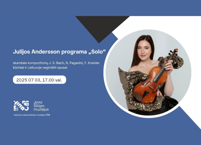 Vasariškas smuiko skambesys – Julijos Andersson programa „Solo“