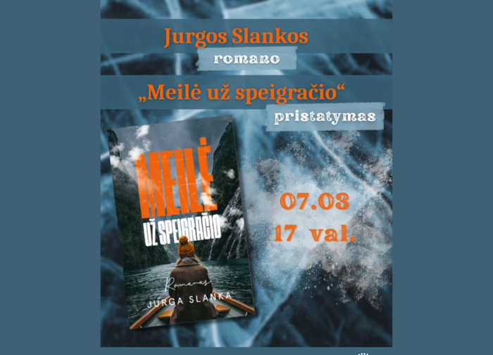 Jurgos Slankos romano „Meilė už speigračio“ pristatymas