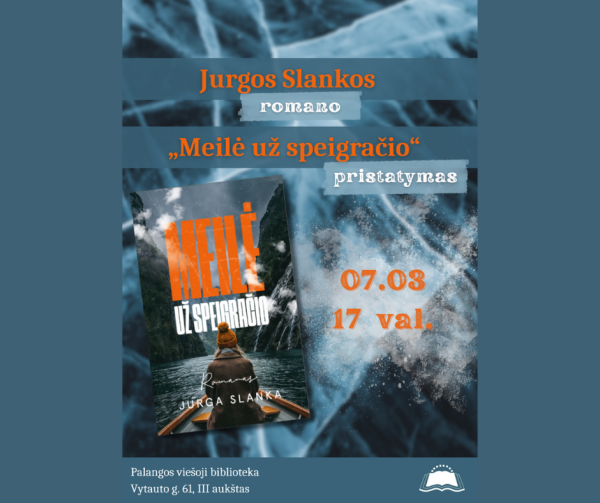 Jurgos Slankos romano „Meilė už speigračio“ pristatymas