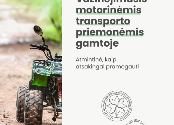 Gamta nėra trasa – aplinkosaugininkai keturračių vairuotojus ragina laikytis taisyklių ir...