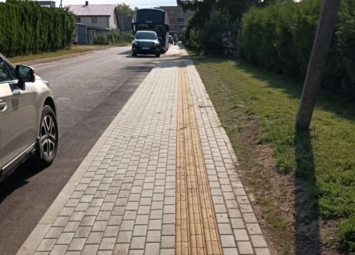 Šventojoje tvarkomi ir naujai tiesiami šaligatviai