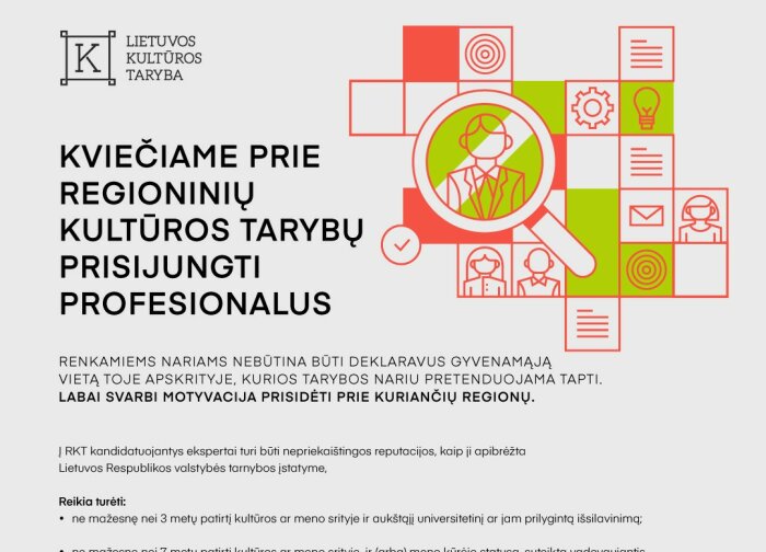 Lietuvos kultūros taryba skelbia Regioninių kultūros tarybų rinkimus