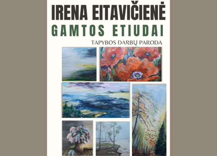 Irenos Eitavičienės piešinių paroda „Gamtos etiudai“ Šventosios bibliotekoje