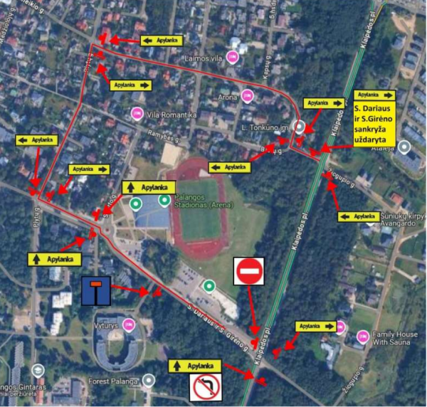 Informacija vairuotojams – laikini eismo ribojimai Klaipėdos pl. bei S. Dariaus ir S. Girėno g....