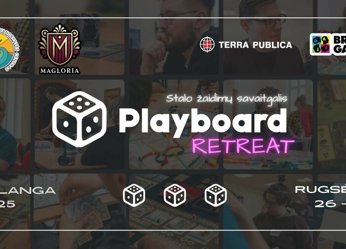 Rugsėjo 26–28 dienomis Playboard Retreat '25, Palanga – stalo žaidimų savaitgalis!
