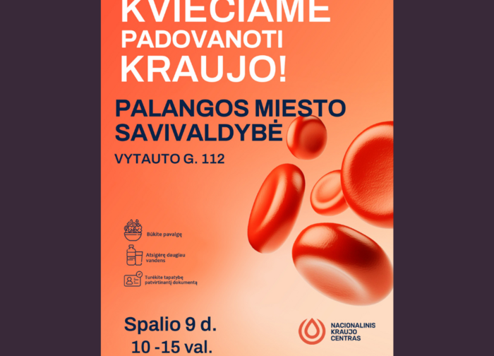 Spalio 9 d. Savivaldybėje kraujo donorystės akcija