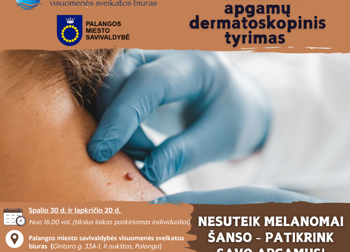 Nemokamas apgamų dermatoskopinis tyrimas