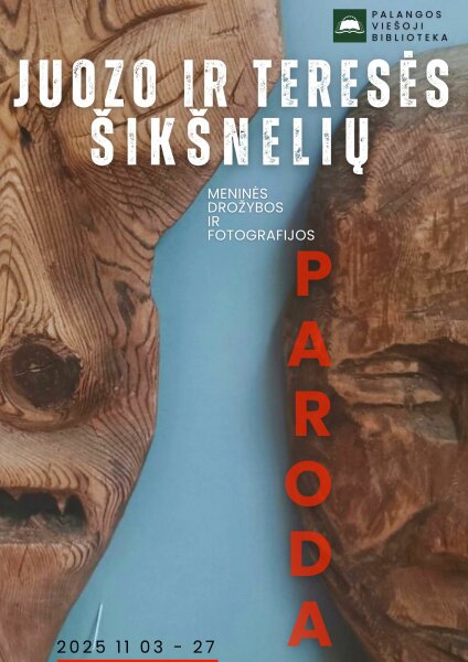 Nuo lapkričio 3 d. Palangos viešosios bibliotekos parodų salėje eksponuojama Juozo ir Teresės...