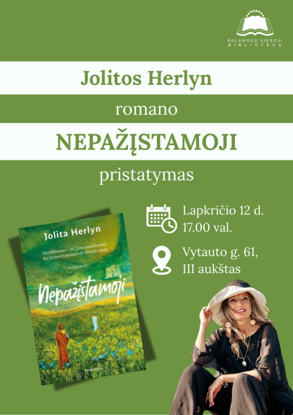 Jolitos Herlyn romano „Nepažįstamoji“ pristatymas