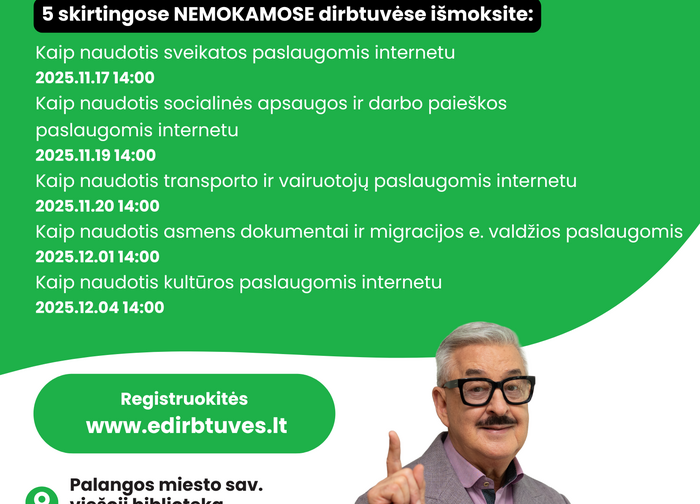 Projektas „Prisijungusi Lietuva: skaitmeninių įgūdžių tobulinimas“