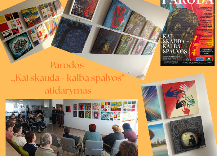 Parodos ,,Kai skauda – kalba spalvos” paroda