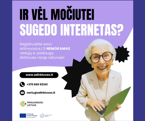 „Ir vėl močiutei sugedo internetas?“ – socialinė akcija moksleivių balsu