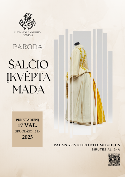 Gruodžio 12 d. Palangos kurorto muziejuje atidaroma elegancija pulsuojanti paroda „Šalčio įkvėpta...