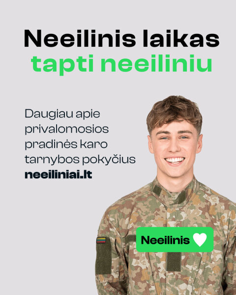 Informacija apie karo prievolės pokyčius nuo 2026 m.
