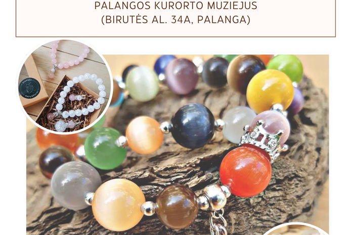 Pažintis su natūraliais kristalais. Apyrankių kūrimo edukacija