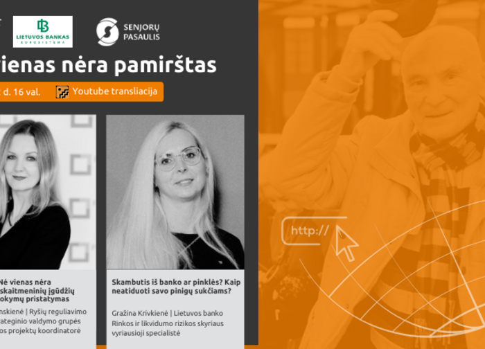 Ryšių Projektas „Nė vienas nėra pamirštas“  ir vėl kviečia į nuotolinę paskaitą