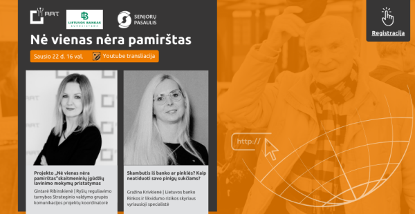 Ryšių Projektas „Nė vienas nėra pamirštas“  ir vėl kviečia į nuotolinę paskaitą