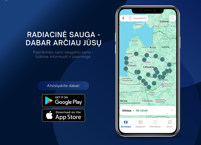 Radiacinės saugos centras pristato mobiliąją programėlę