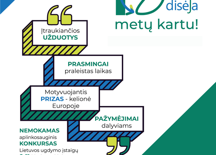 Nemokamas aplinkosauginis konkursas mokiniams „Žalioji odisėja“