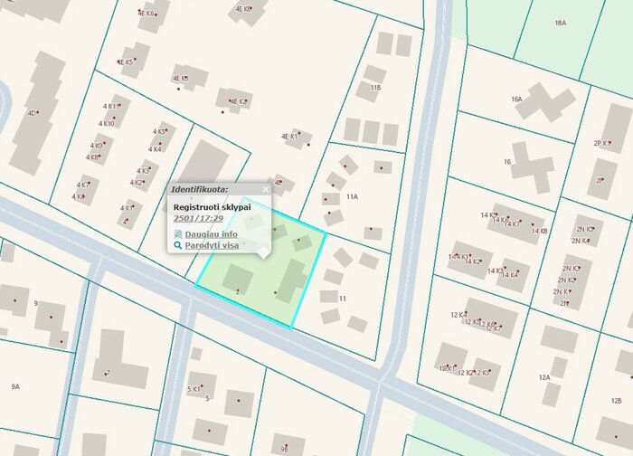 Gautas prašymas pakeisti žemės sklypo Kunigiškių g. 2, kadastro Nr. 2501/0017:29, Palangoje,...