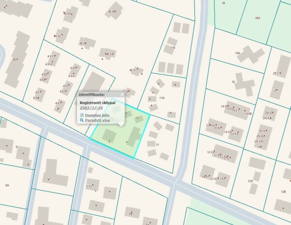 Gautas prašymas pakeisti žemės sklypo Kunigiškių g. 2, kadastro Nr. 2501/0017:29, Palangoje,...