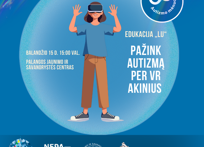 Balandžio 15 d. kviečiame į virtualios realybės patirtį apie autizmą
