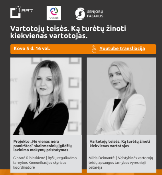 Ryšių reguliavimo tarnybos skaitmeninių įgūdžių lavinimo projektas „Nė vienas nėra pamirštas“...